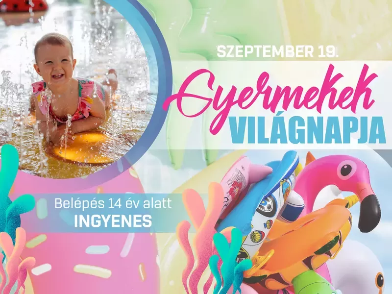 Gyermekek világnapja kedvezmény az Ellipsum Élményfürdőben