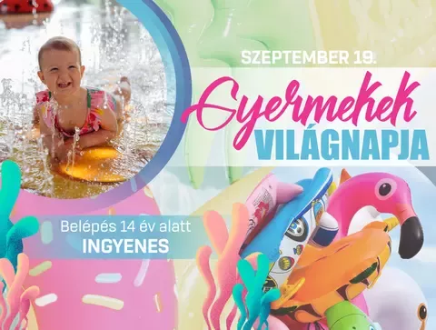 Gyermekek világnapja kedvezmény az Ellipsum Élményfürdőben