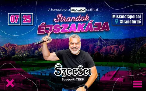 Strandok Éjszakája – Éjszakai Fürdőzés  07.25. (szombat)